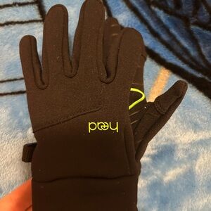 Head Black Gloves with Green Logo